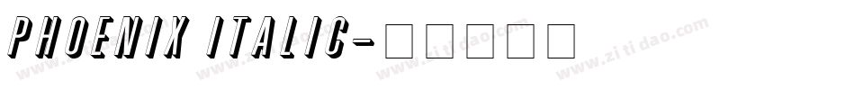 Phoenix Italic字体转换
